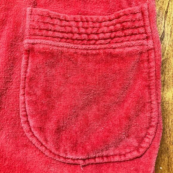 VTG State O Maine Red Terry Cloth Bathrobe 100% Cotton Heavyweight One Size - Picture 7 of 16